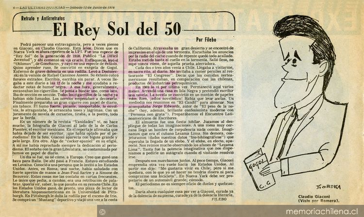 El rey sol del 50 : retratos y antirretratos