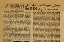 "¿Existe una Generación de 1950?"