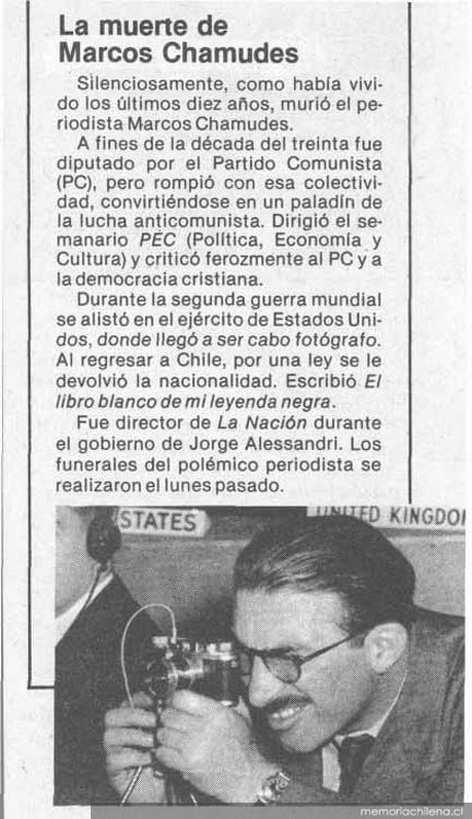 La Muerte de Marcos Chamudes