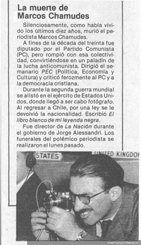 La Muerte de Marcos Chamudes