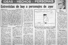 Entrevistas de hoy a personajes de ayer