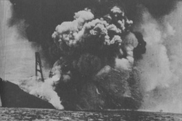 Explosión en la cubierta del barco María Elizabeth, Antofagasta, ca. 1970