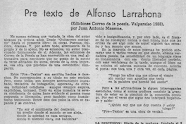 Pre texto de Alfonso Larrahona