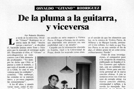 De la pluma a la guitarra, y viceversa