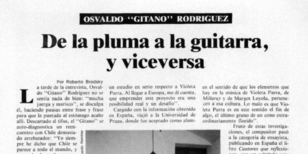 De la pluma a la guitarra, y viceversa