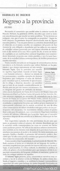 Regreso a la provincia