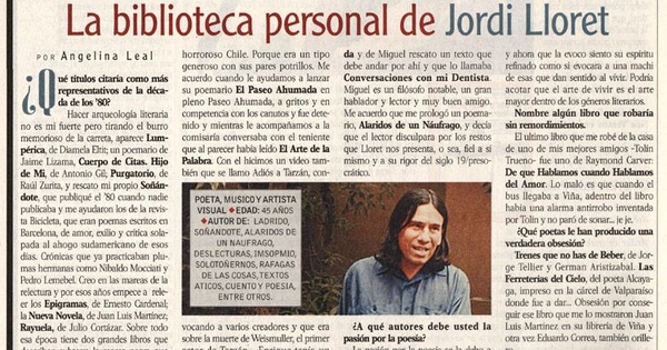 La Biblioteca personal de Jordi Lloret