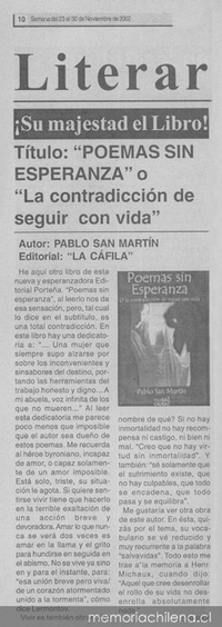 Poemas sin esperanza