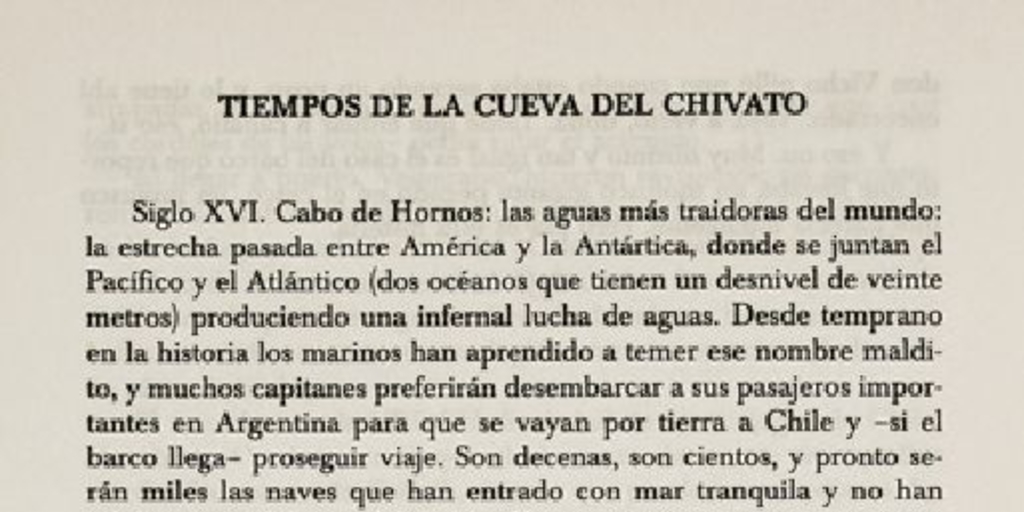 Tiempos de La Cueva del Chivato