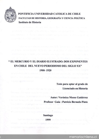 El Mercurio y el Diario Ilustrado : dos exponentes en Chile del nuevo periodismo del siglo XX : 1900-1920