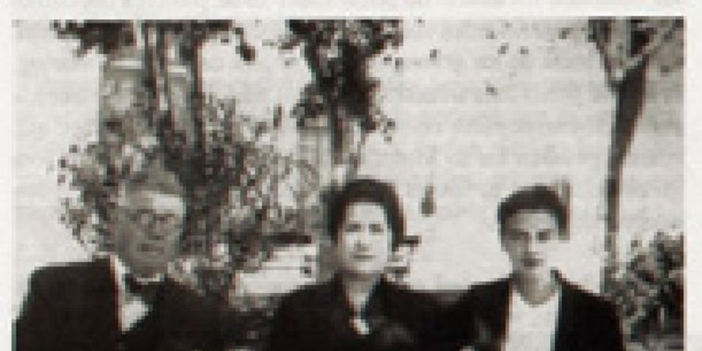 Matilde Pérez, junto a sus tíos Manuel García y Matilde Correa en La Serena