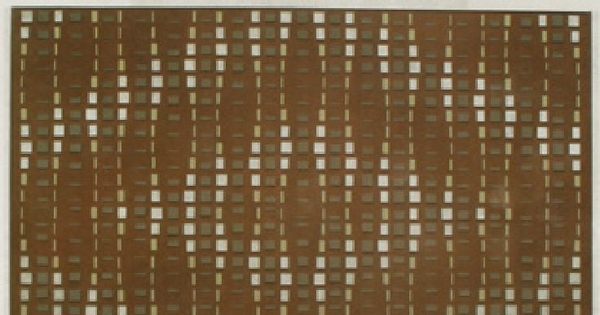 Sin título, collage en madera pintada sobre formalita, 1952
