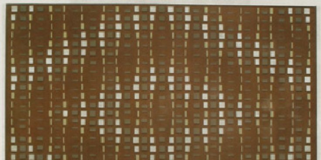 Sin título, collage en madera pintada sobre formalita, 1952