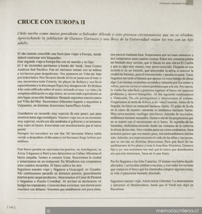 Cruce con Europa : II