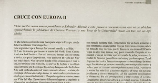 Cruce con Europa : II
