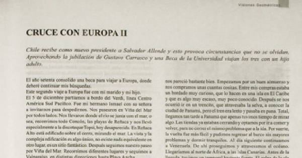 Cruce con Europa : II