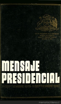 Mensaje Presidencial: 11 septiembre 1979 - 11 septiembre 1980