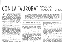 Con la "Aurora" nació la prensa en Chile