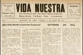 Vida Nuestra : año I, n° 4 del 1 de mayo de 1931