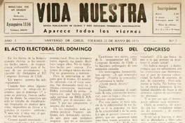 Vida Nuestra : año I, n° 7 del 22 de mayo de 1931