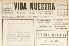 Vida Nuestra : año I, n° 10 del 12 de junio de 1931