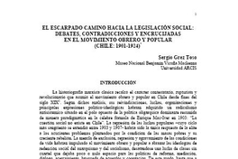 El escarpado camino hacia la legislación social: debates, contradicciones y encrucijadas en el movimiento obrero y popular (Chile: 1901-1924)