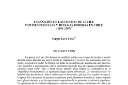 Transición en las formas de lucha: motines peonales y huelgas obreras en Chile (1891-1907)
