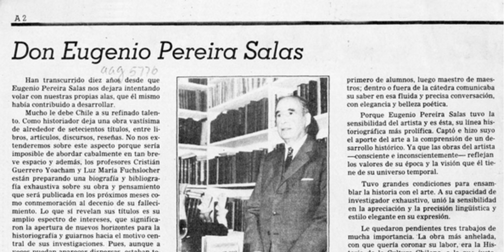 Don Eugenio Pereira Salas