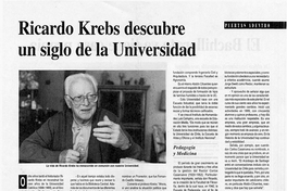 Ricardo Krebs descubre un siglo de la Universidad