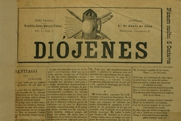 Diójenes: año 1, nº 1-87, 1 junio de 1884-30 de enero de 1885