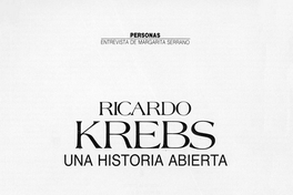 Ricardo Krebs una historia abierta
