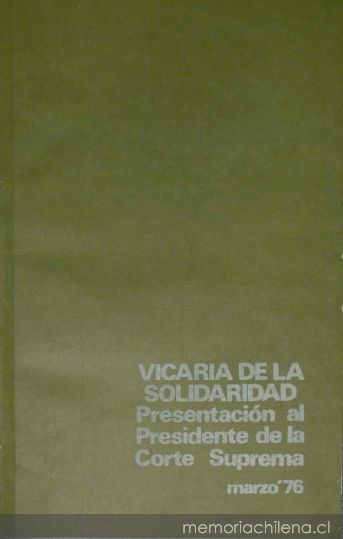 Presentación al Presidente de la Corte Suprema. Marzo '76