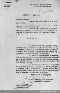Decreto N° 158: Vicaría Episcopal de Solidaridad, Santiago, 1 de enero de 1975