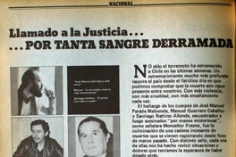 Llamado a la justicia... por tanta sangre derramada