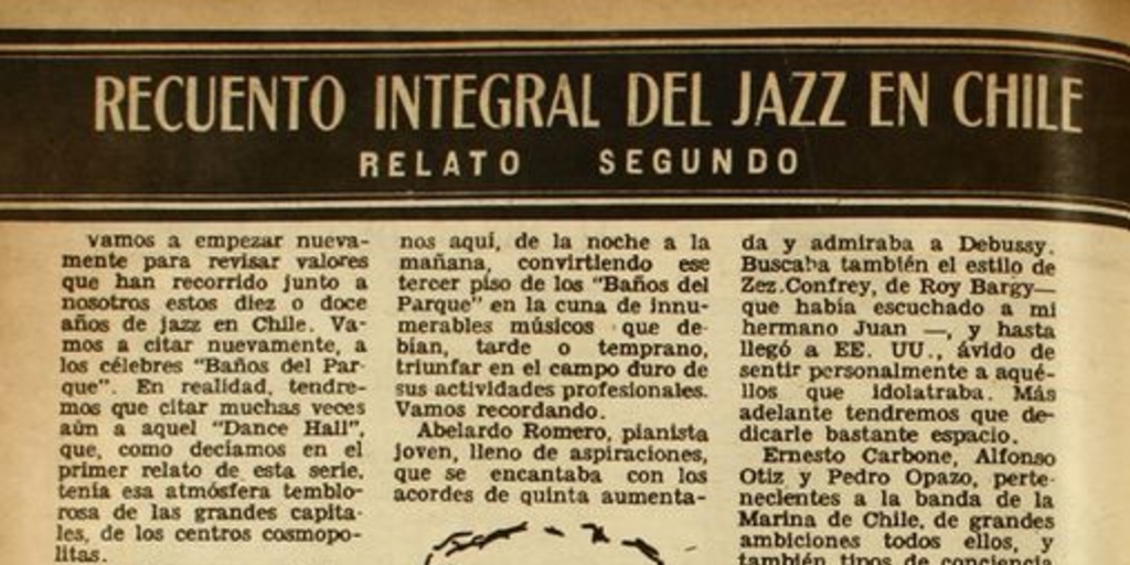 Recuento integral del jazz en Chile : relato segundo