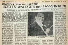 Trascendencia de la Rhapsody in Blue. Crónicas de Pablo Garrido