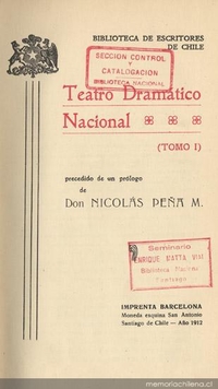 Teatro dramático nacional : tomo 1