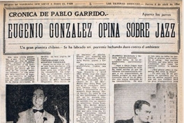 Eugenio González opina sobre Jazz. Crónicas de Pablo Garrido