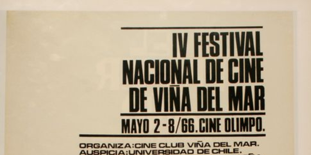 Afiche del IV Festival Nacional de Cine de Viña, 1966