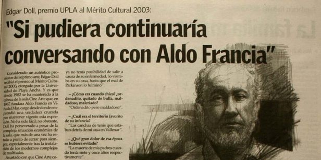 "Si pudiera continuaría conversando con Aldo Francia"