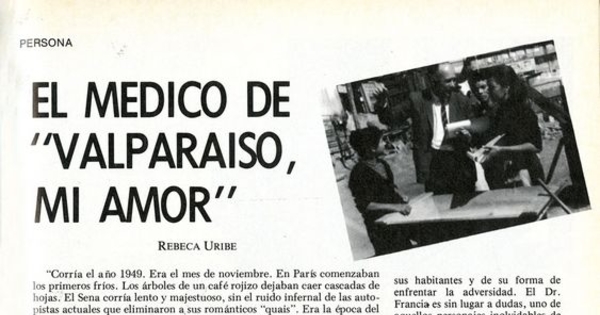 El médico de "Valparaíso, mi amor"