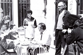 Aldo Francia durante el rodaje de "Ya no basta con rezar", ca. 1971