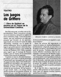 Los juegos de Griffero