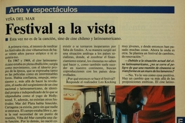 Festival a la vista: esta vez no es de la canción sino de cine chileno y latinoamericano