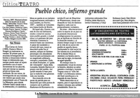 Pueblo chico, infierno grande