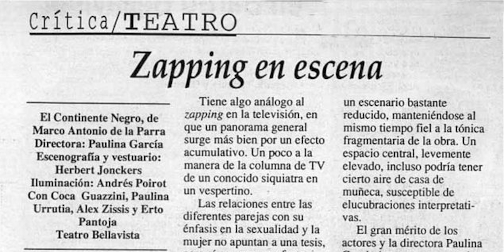 Zapping en escena