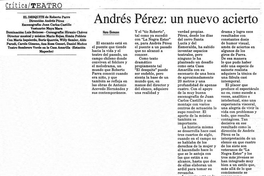 Andrés Pérez, un nuevo acierto