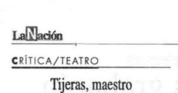 Tijeras, maestro