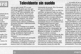 Televidente sin sueldo