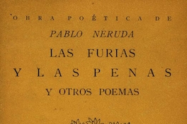 Portada de Las furias y las penas y otros poemas de Pablo Neruda, diseñada por Mauricio Amster, 1947